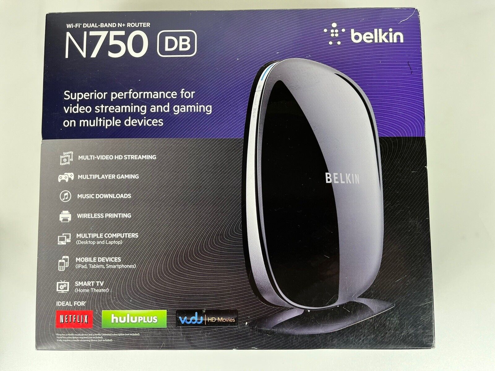 Belkin N750 DB 450 Mbps 4-Port Gigabit Wireless N Router (F9K1103)