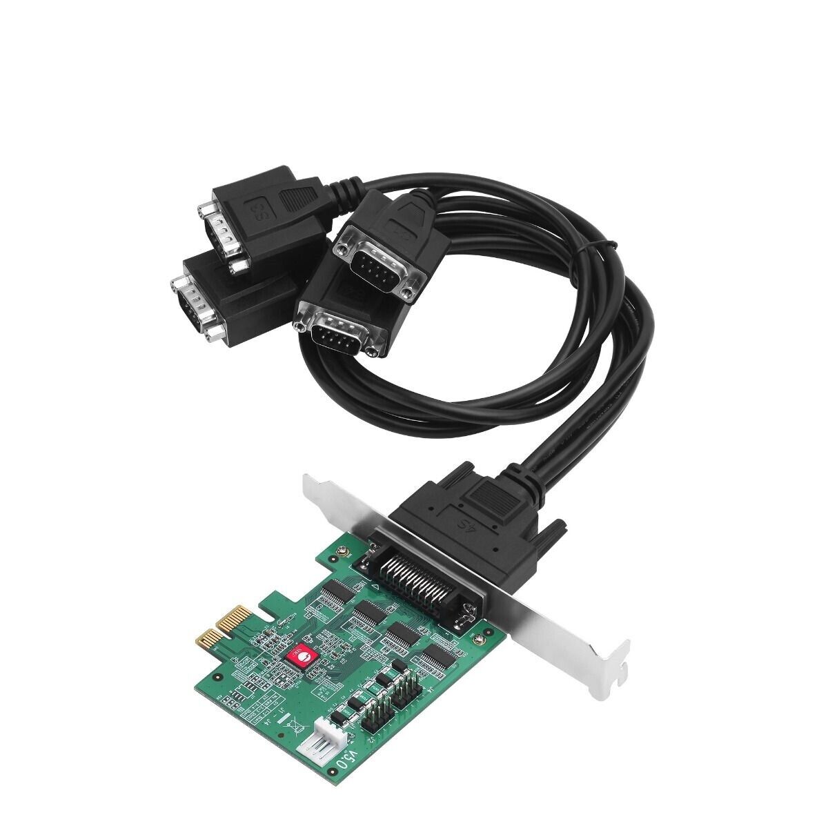 SIIG DP Cyber Serial 4S PCIe Adapter Card - Add 4X RS-232 (16550 UART)