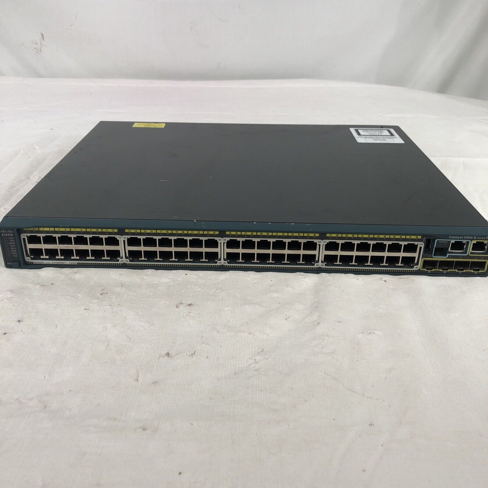 Cisco WS-C2960S-48FPS-L 48 Port PoE+ Gigabit Network Switch 