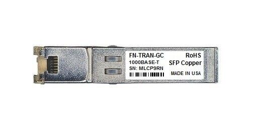 Fortinet FN-TRAN-GC compatible 1000BASE-T 1.25Gbps SFP-TX 100m over RJ45 cable