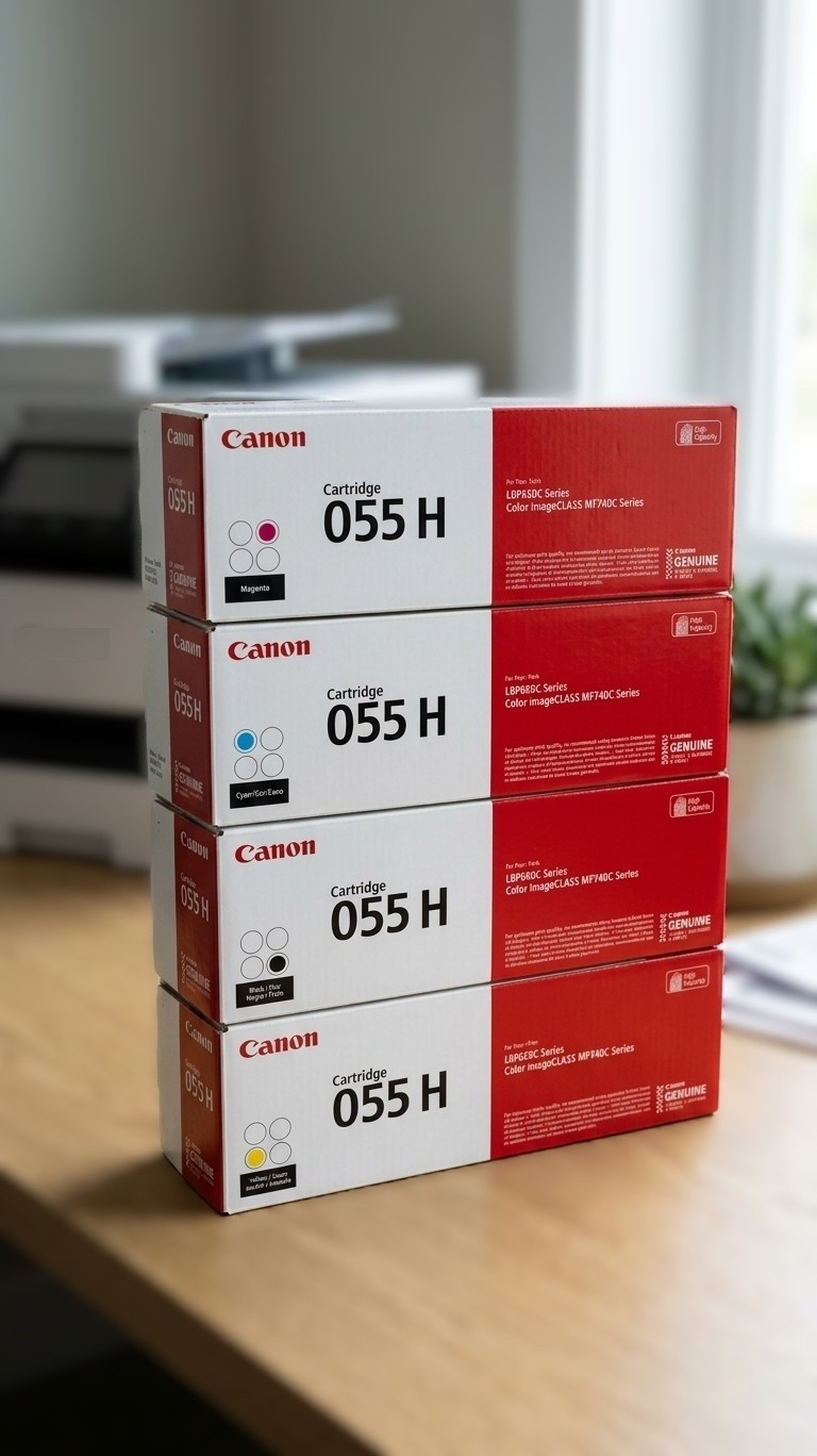 Canon 055H CRG055H Toner Cartridge Set 4 Pack High Yield - Sealed Box-NEW Canon 055H CRG055H Toner Cartridge Set 4 Pack High Yield - Sealed Box-NEW