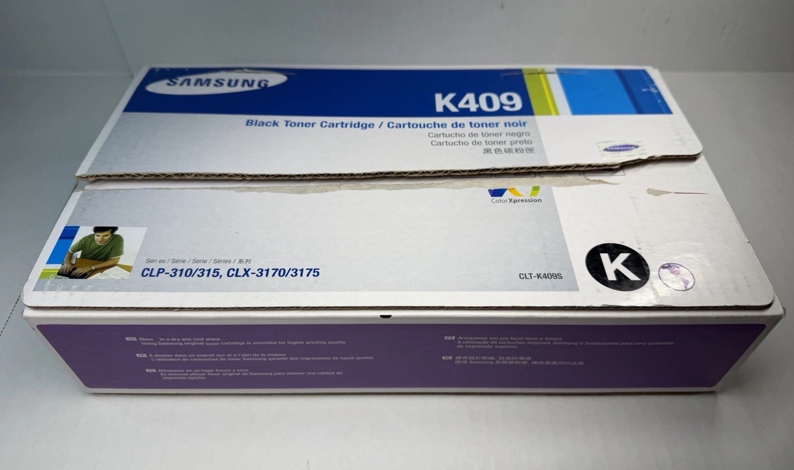 Genuine Samsung CLT-K409S Black Toner Cartridge OEM New Laser Printer Fast Ship