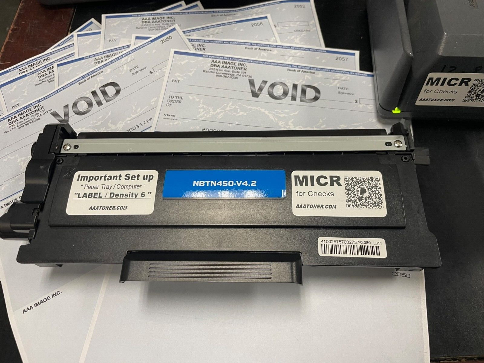 MICR Print Check for Brother TN-450, TN450 HY (TN-420) Toner Cartridge AAATONER
