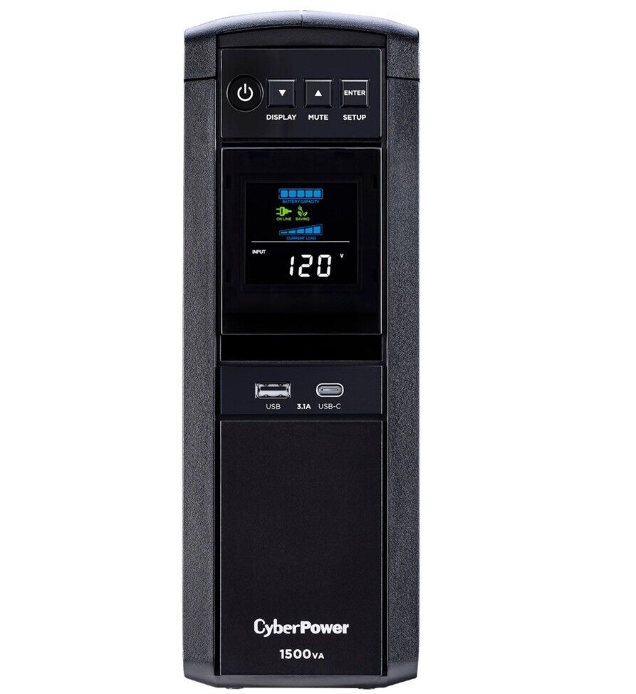 CyberPower GX1500U-R Gaming 1500VA 12 Outlets LCD UPS - Certified Refurbished