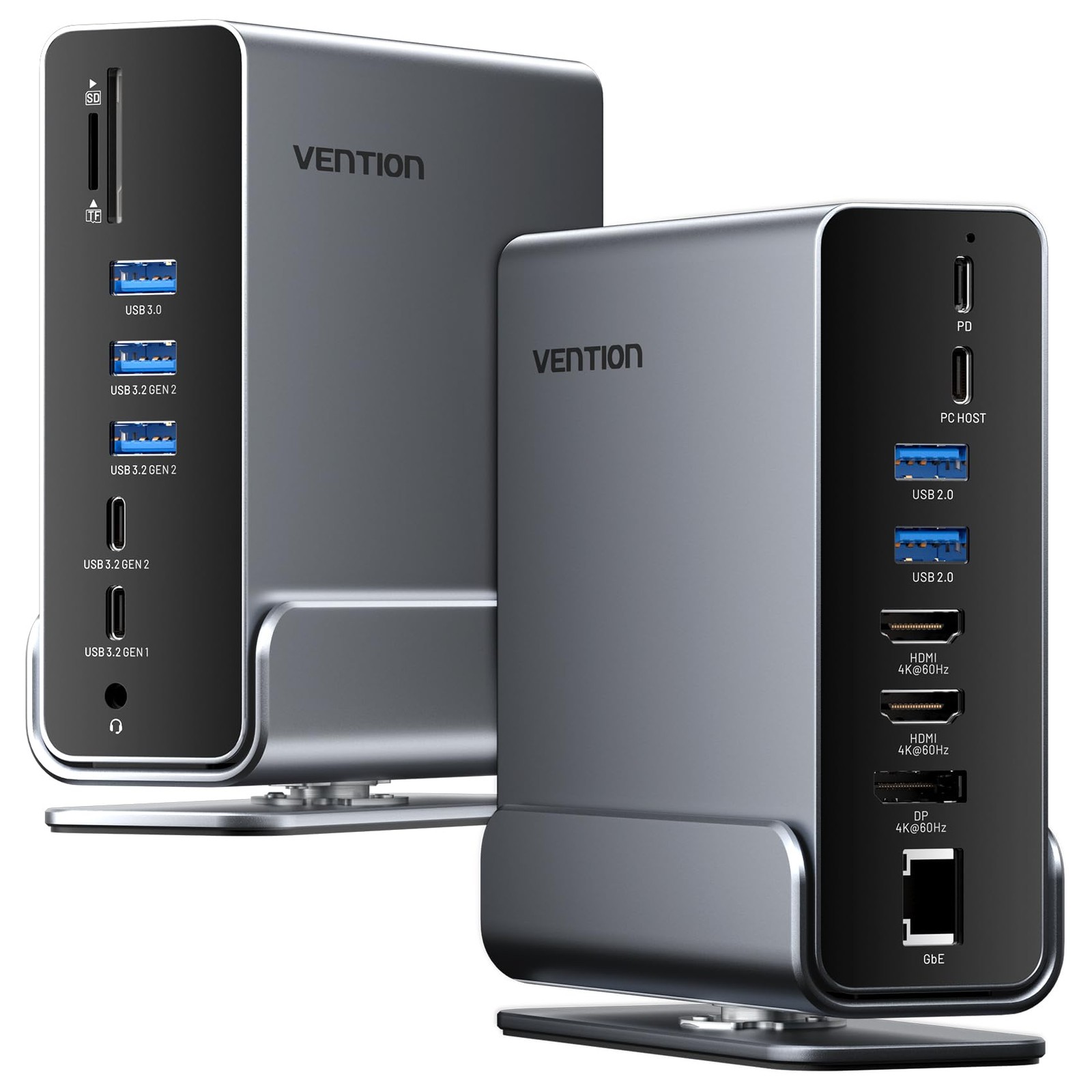 VENTION USB C Docking Station, 16-IN-1, 3 Monitors Support(2X 4K HDMI + DP