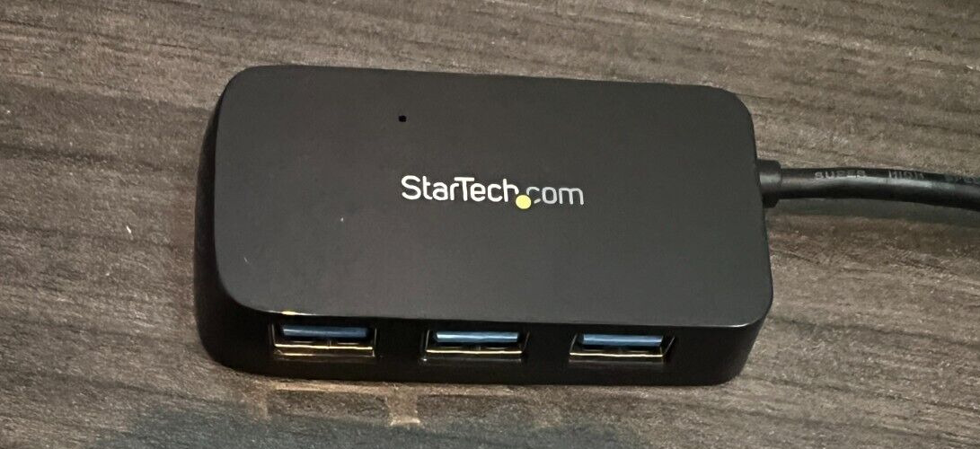 StarTech.com 4 Port SuperSpeed USB 3.0 Type A Mini Hub Black ST4300MINU3B