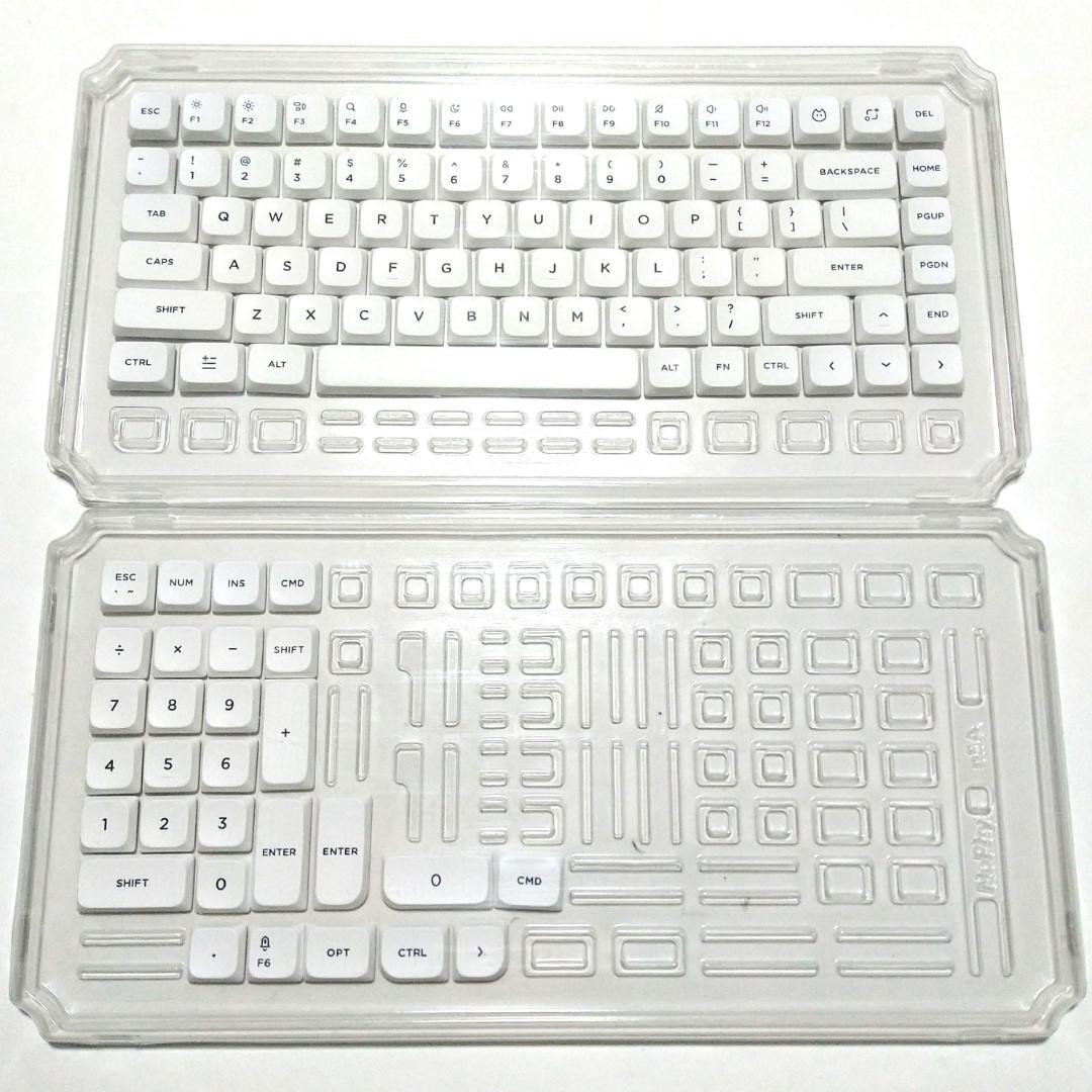 Nuphy Gaming Keyboard WoB nSA PBT Low Profile Keycap Set White Used