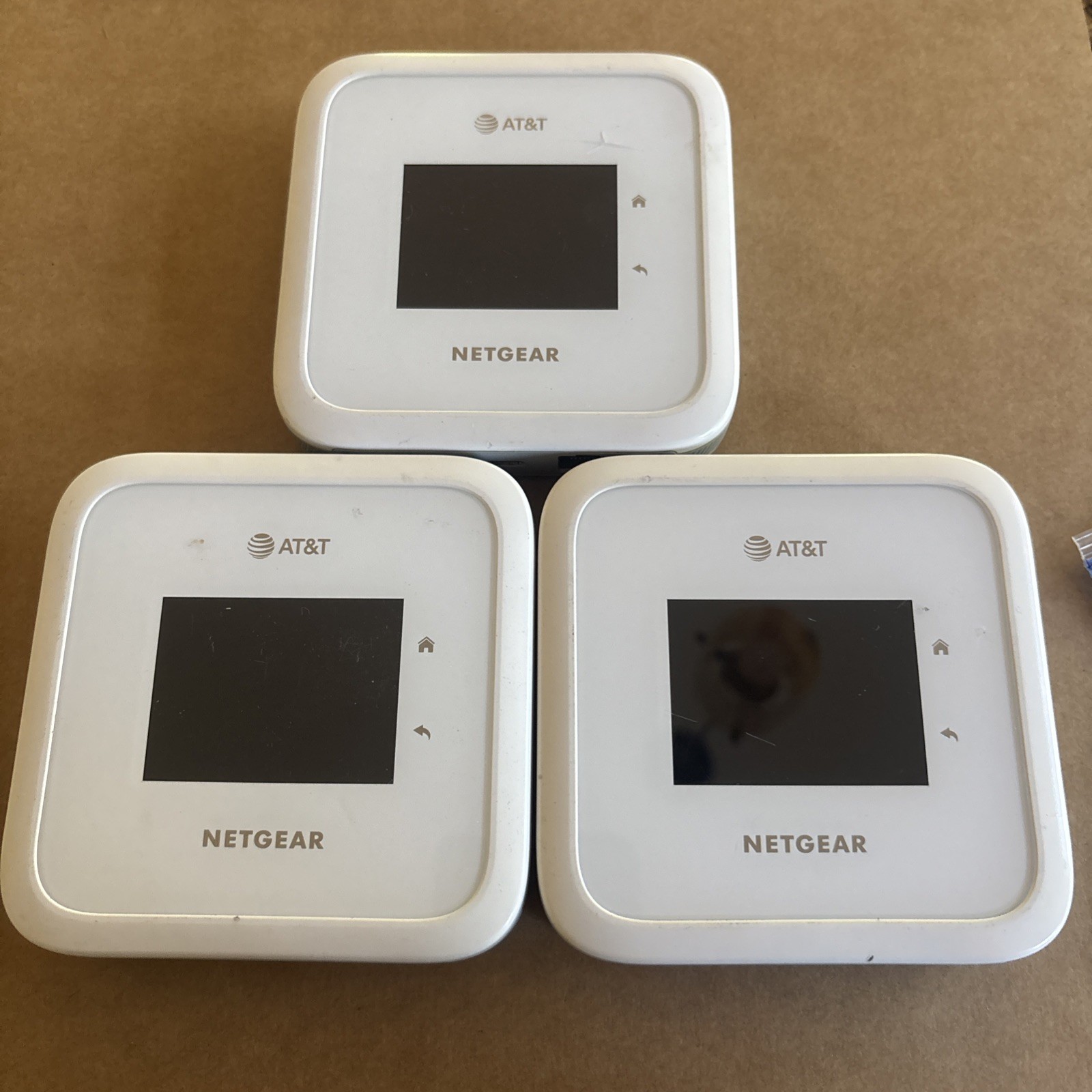 Lot of 3 NETGEAR Nighthawk M6 MR6110 AT&T 5G Hotspot Tested Power On Lot of 3 NETGEAR Nighthawk M6 MR6110 AT&T 5G Hotspot Tested Power On