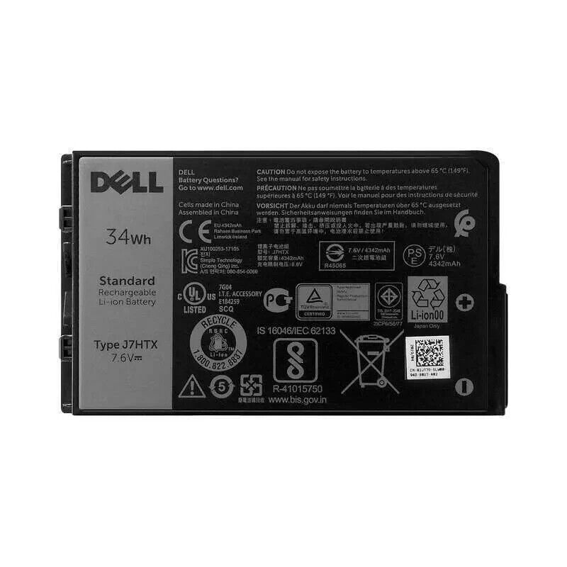 NEW OEM 34WH J7HTX Battery For Dell Latitude 12 7202 12 7212 7XNTR FH8RW 0FH8RW