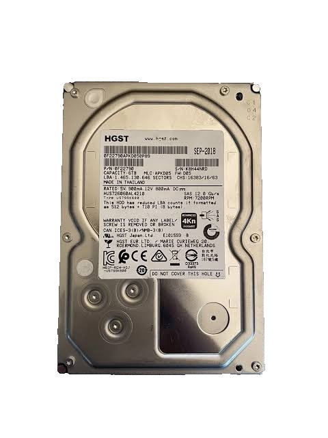 HGST HUS726060AL5211 6TB 7.2K SAS 12Gb/s 3.5\ HGST HUS726060AL5211 6TB 7.2K SAS 12Gb/s 3.5\