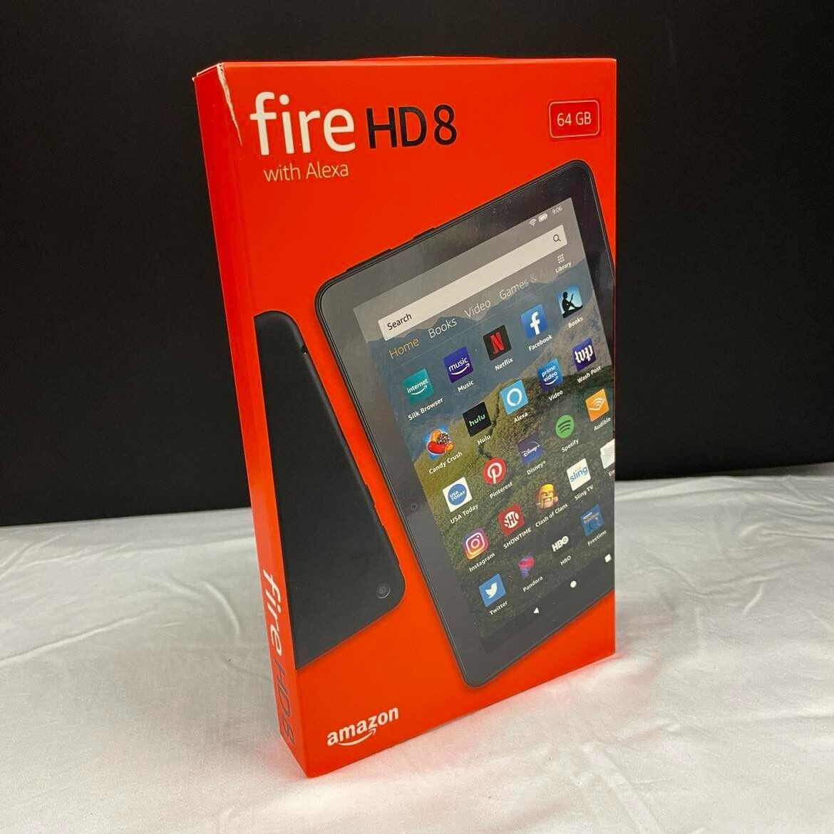 (New) 64GB Amazon Fire HD 8 Tablet  Wi-Fi 8 Inch + Alexa 2020 10th Gen - BLACK
