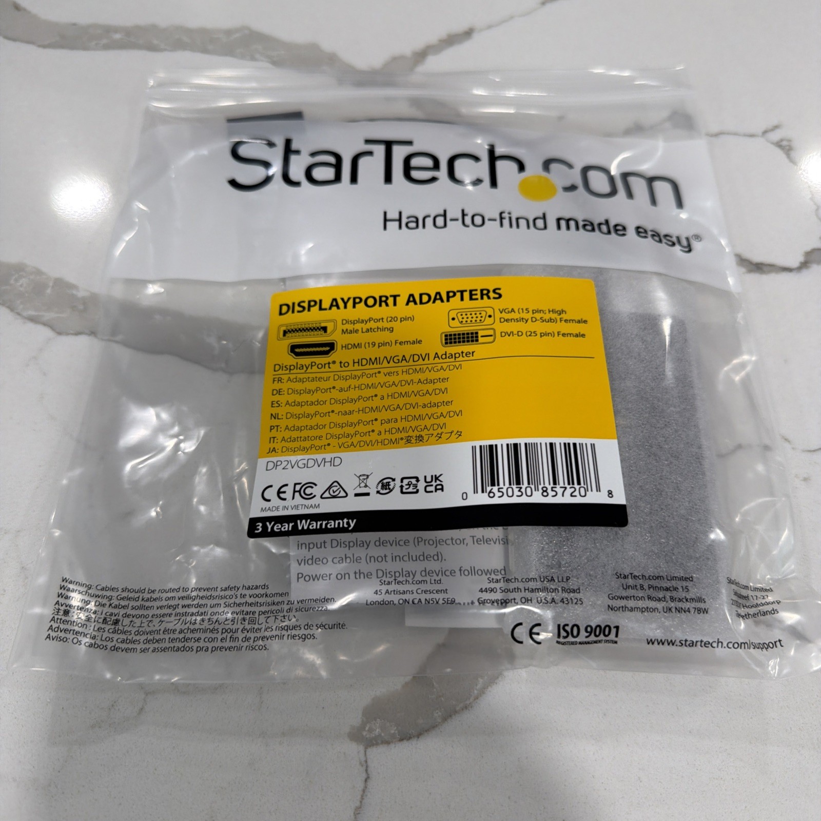 StarTech.com Travel A/V adapter: 3-in-1 DisplayPort to VGA DVI or HDMI converter StarTech.com Travel A/V adapter: 3-in-1 DisplayPort to VGA DVI or HDMI converter