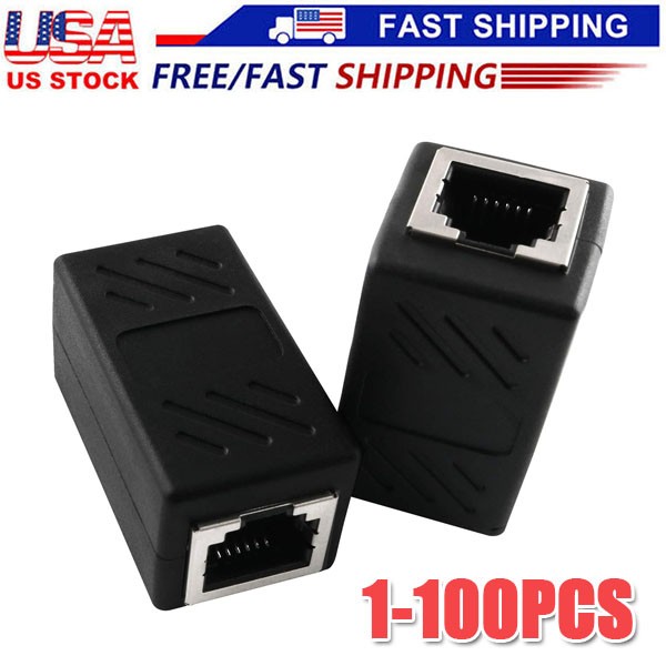 RJ45 Inline Coupler Cat6/Cat5e Ethernet Network Cable Extender Connector Lot RJ45 Inline Coupler Cat6/Cat5e Ethernet Network Cable Extender Connector Lot