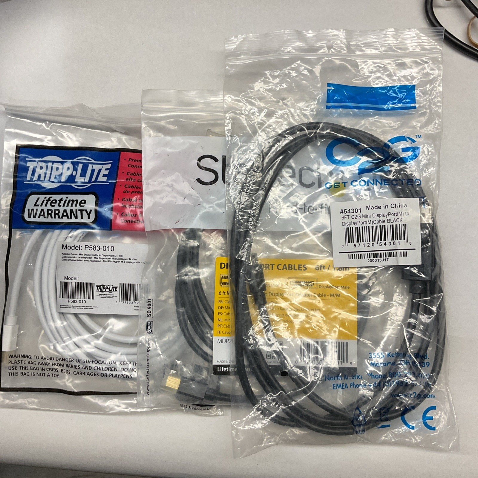 LOT OF 21 Mini DisplayPort to DisplayPort Cable 6ft 4K DP to DP Thunderbolt 1/2 LOT OF 21 Mini DisplayPort to DisplayPort Cable 6ft 4K DP to DP Thunderbolt 1/2