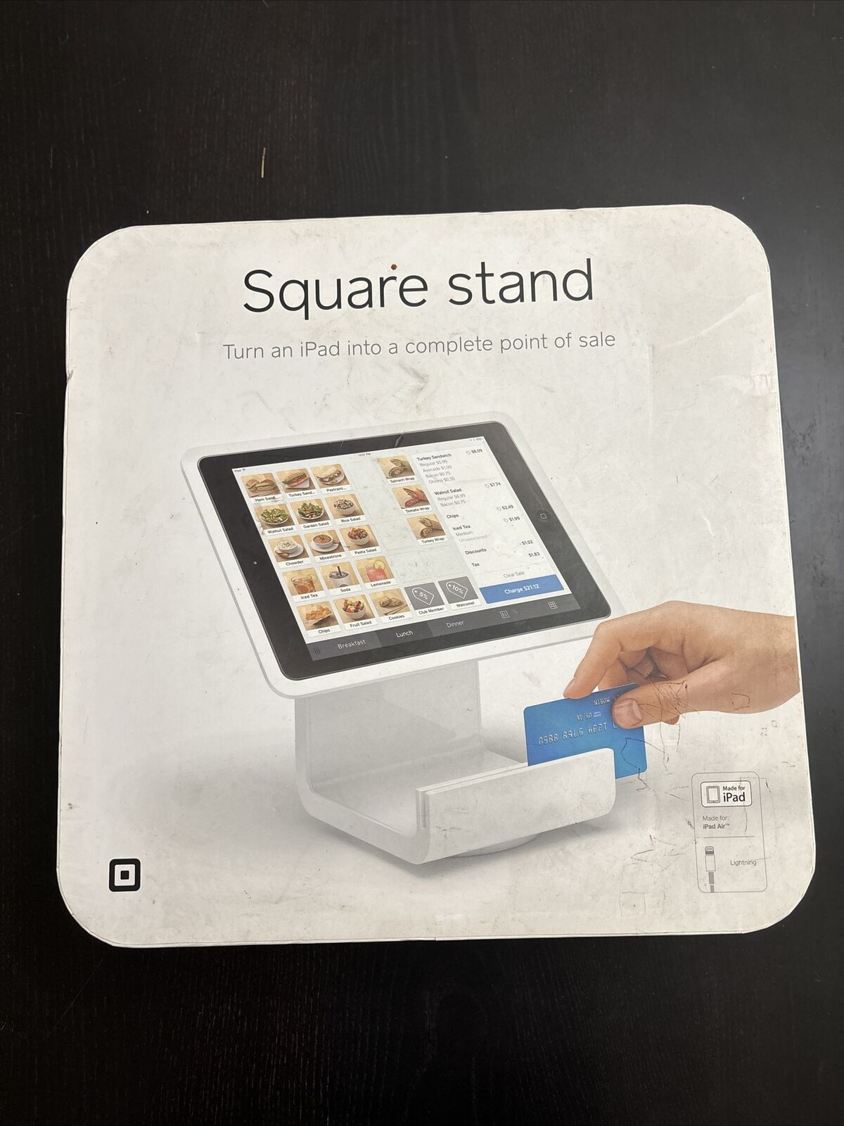 Square Stand Turn iPad into a Complete Point of Sale Model S068 A-PKG-0203 Used