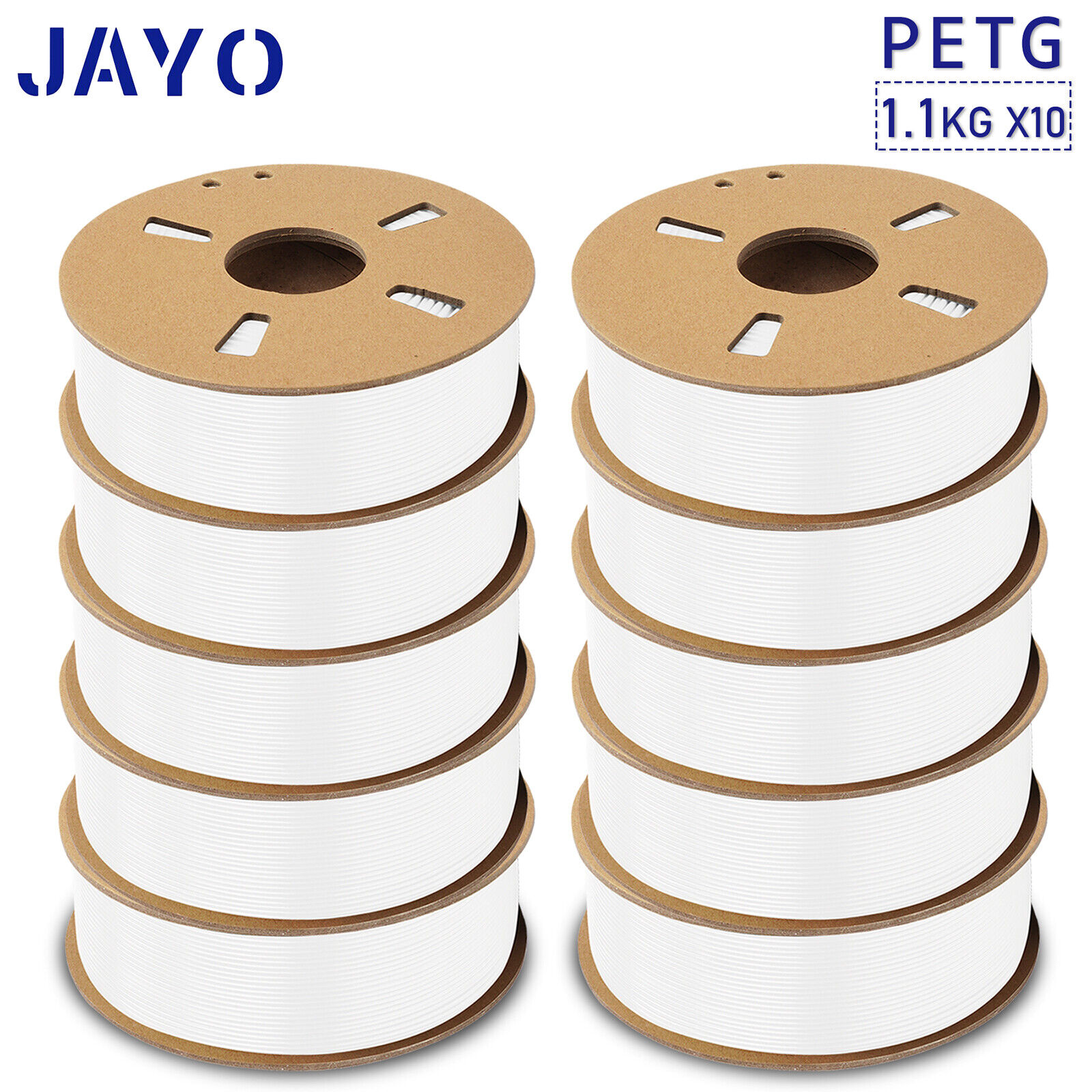 JAYO PETG 10KG 1.75mm Filament 3D Printer ABS TPU 10Rolls Clog-free Toughness 