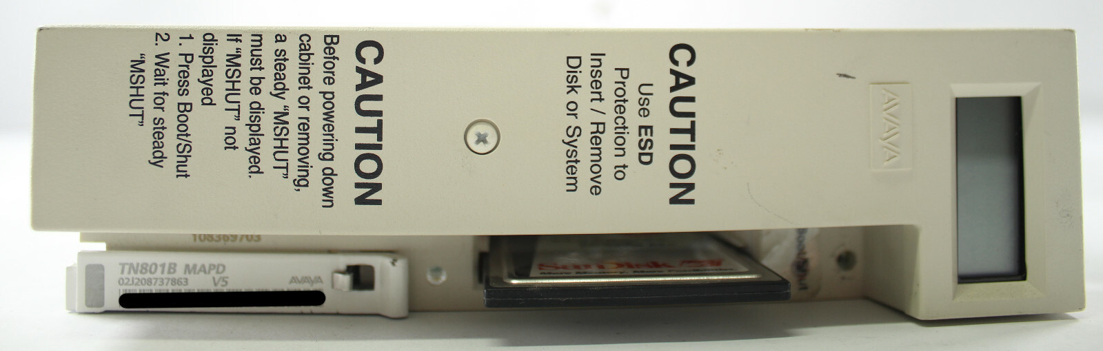 Avaya Lucent TN801B MAPD V5 LAN Gateway Interface Card Circuit w/ 8MB Flashdisk Avaya Lucent TN801B MAPD V5 LAN Gateway Interface Card Circuit w/ 8MB Flashdisk