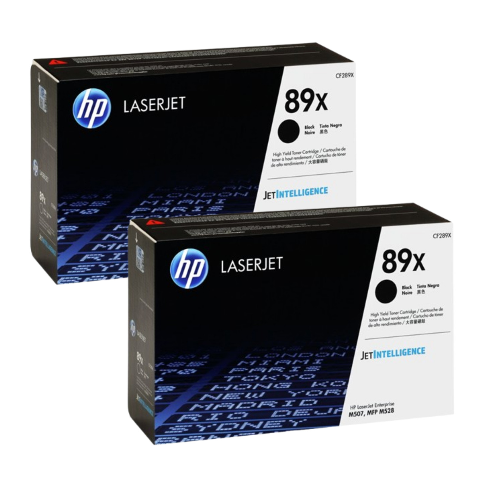 HP 89X Lot of 2 Black High Yield Toner Cartridge ( CF 289X) Sealed Box ✅