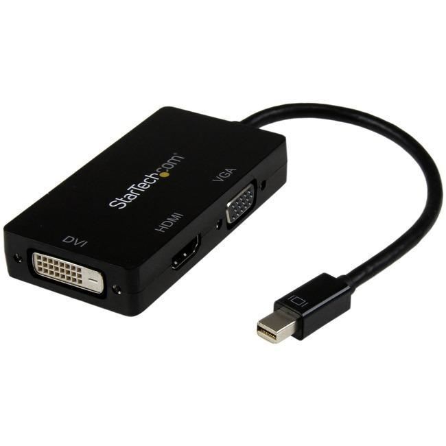 StarTech.com Mini DisplayPort Adapter - 3-in-1 - 1080p - Monitor Adapter - Mini 