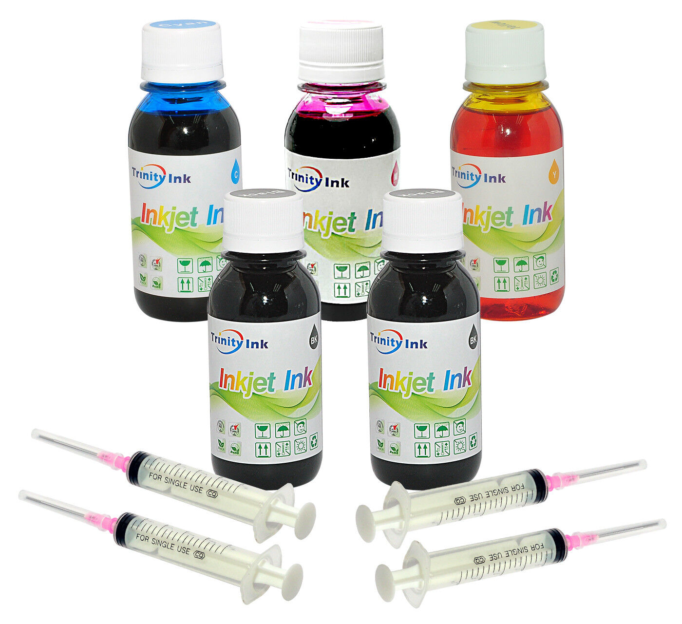 5x4oz Premium Bulk Refill ink kit for HP 564 564XL cartriges with instruction