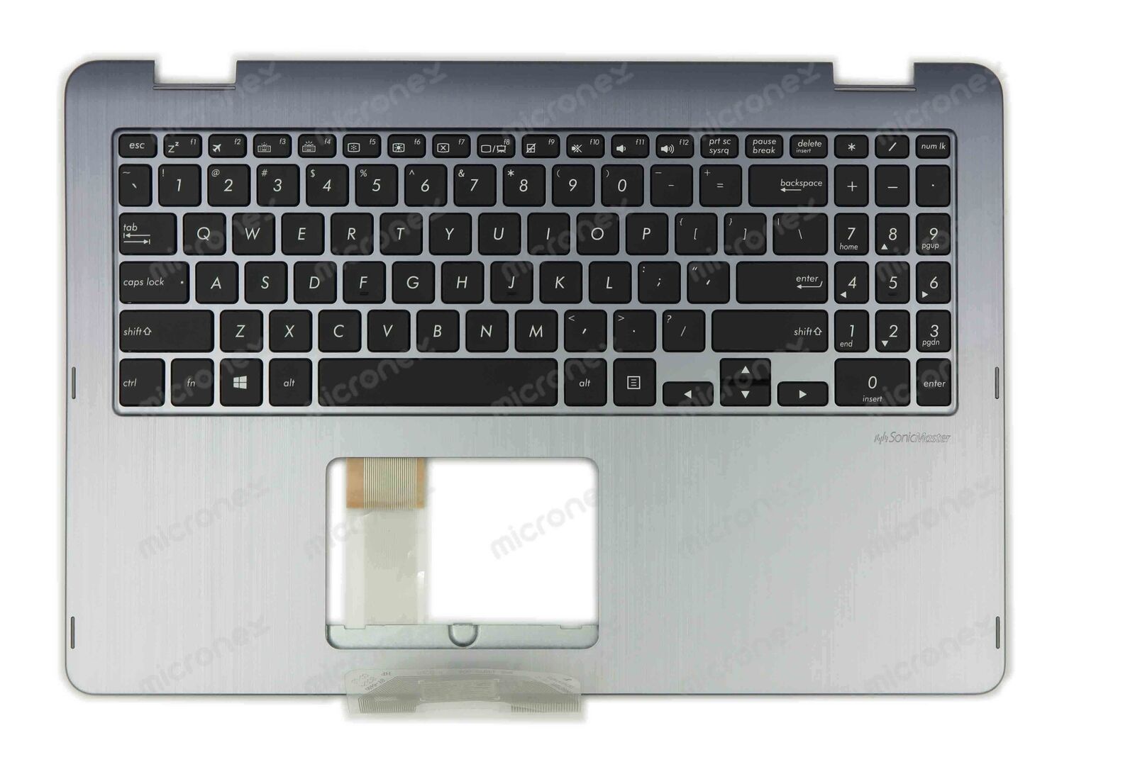 FOR Asus VivoBook Flip 15 TP510UA TP510UF TP510UQ Palmrest Keyboard LED US gray