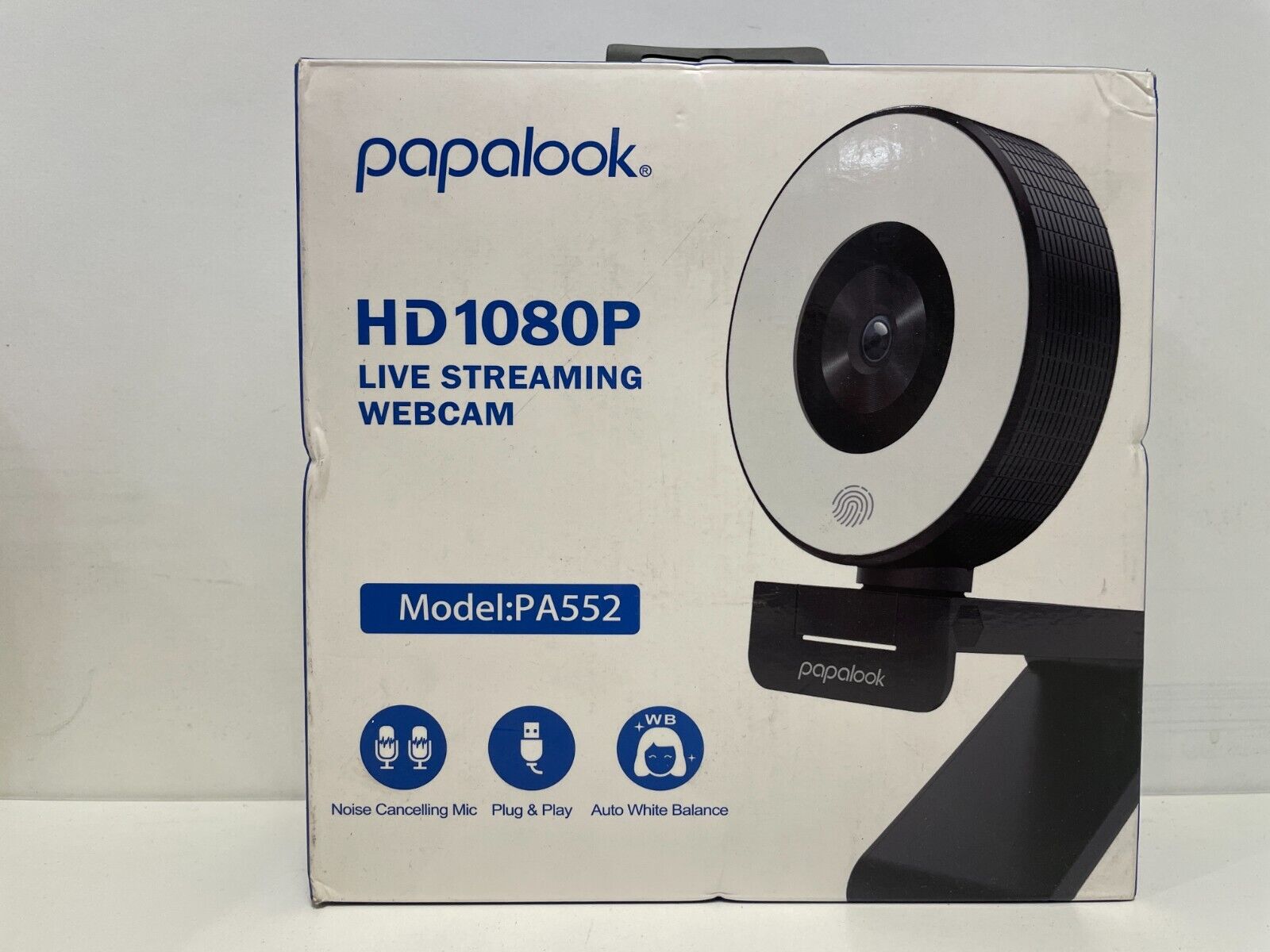 Papalook PA552 HD 1080P Live Streaming Webcam with Studio-Like Ring Light