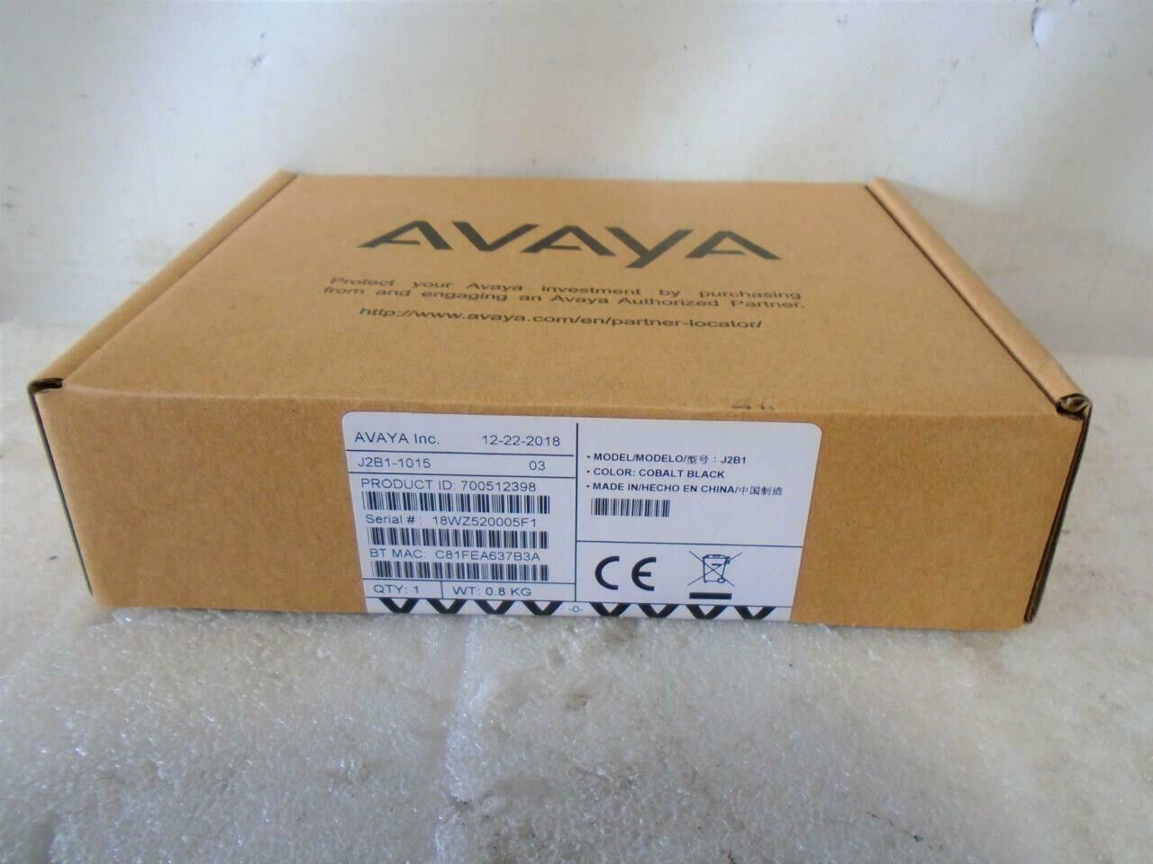 *New* Avaya Vantage J2B1 Wireless Handset Kit 700512398 Black
