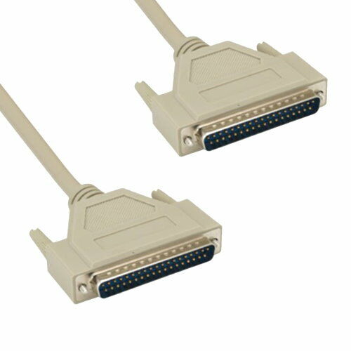 Kentek 6' Feet DB37 Serial Cable 28AWG Molded RS-449 D-Sub 37 Pin Male to Male