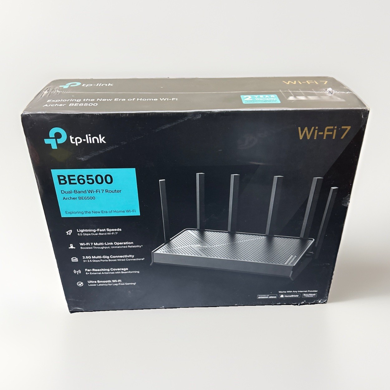 Brand New TP-Link BE6500 Dual-Band Wi-Fi 7 Router (Archer BE6500) Sealed Brand New TP-Link BE6500 Dual-Band Wi-Fi 7 Router (Archer BE6500) Sealed