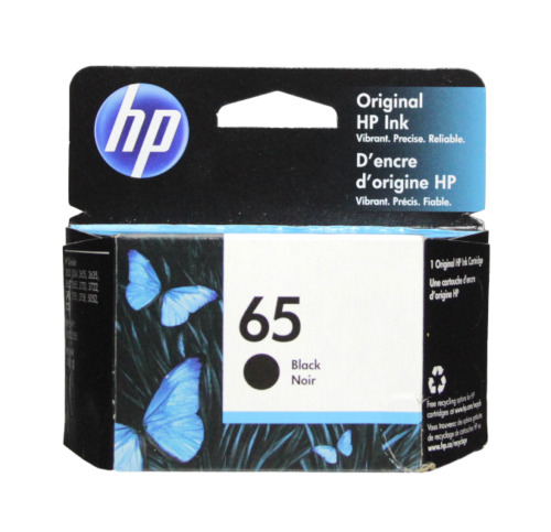 HP #65 Black Ink Cartridge 65 N9K02AN GENUINE Deskjet 2622 2652 2655 3722