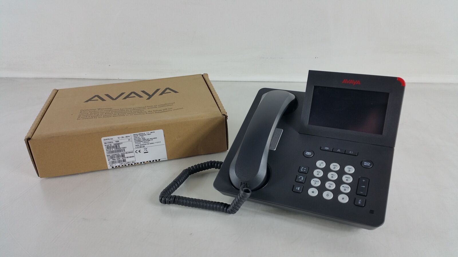 Avaya 9641G Digital VoIP Color Touchscreen Office Phone W/Stand & Handset