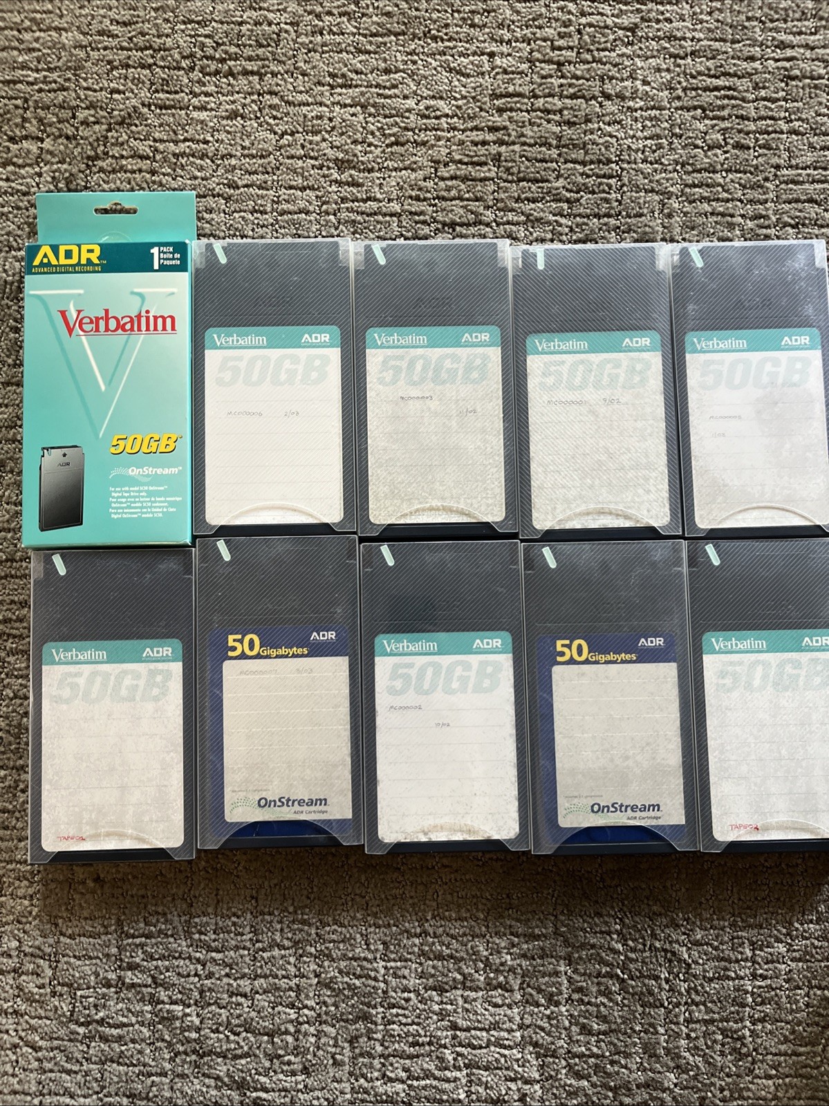 Verbatim OnStream Digital Tape Drive Data Cartridges ADR 50GB SC50 New/Used Verbatim OnStream Digital Tape Drive Data Cartridges ADR 50GB SC50 New/Used