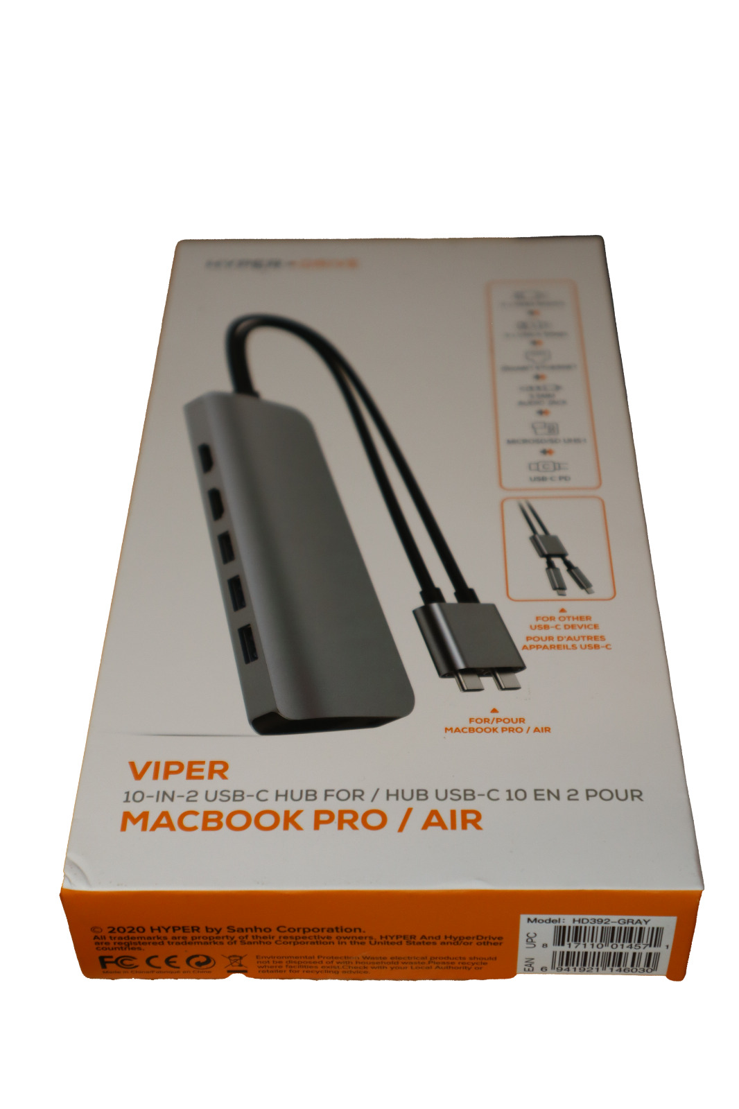 Hyper - HyperDrive Viper 10-in-2 USB-C Hub - Space Gray