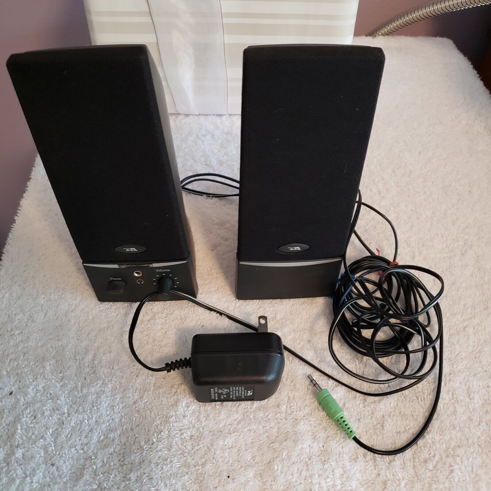 Cyber Acoustics Desktop / Laptop Speakers - wired - Tested - with Volume Control