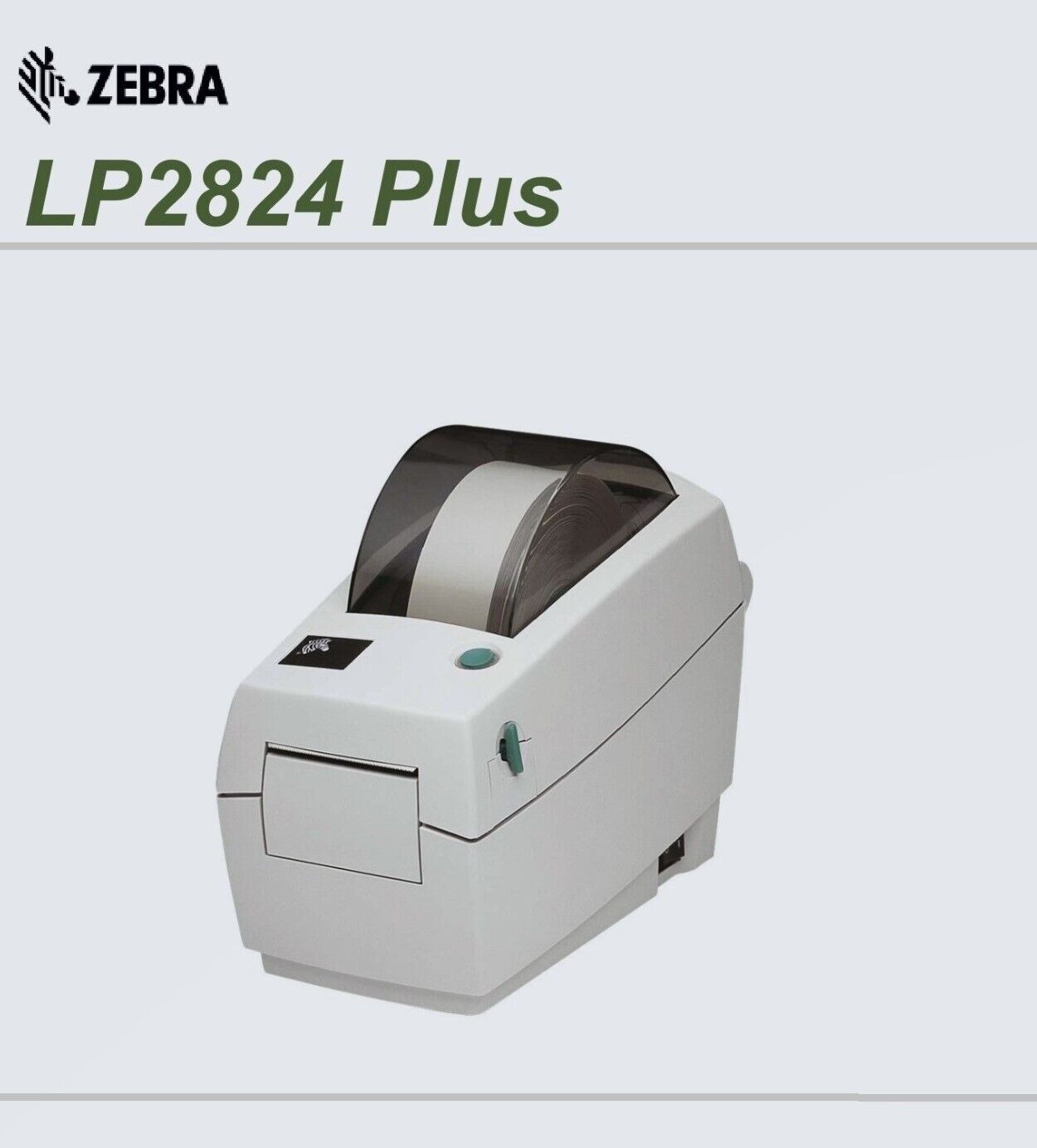 Zebra LP 2824 Plus Printer 282P-201510-000, USB ETHERNET, W/ Adapter,