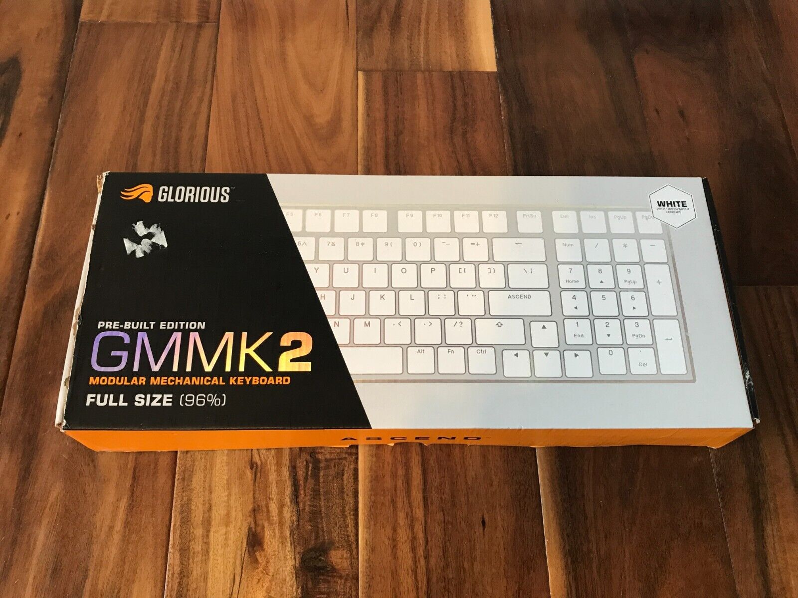 Glorious GMMK2 Mechanical Gaming Keyboard - White, US English Full Size 96%