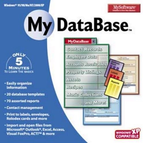 My Software My Database - Organize & Report PC Software Sealed New My Software My Database - Organize & Report PC Software Sealed New