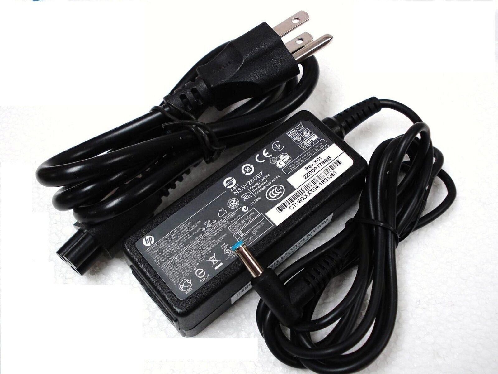 LOT 7 OEM Blue tip 45W 19.5V 2.31A Laptop AC Adapter Charger For HP 741727-001