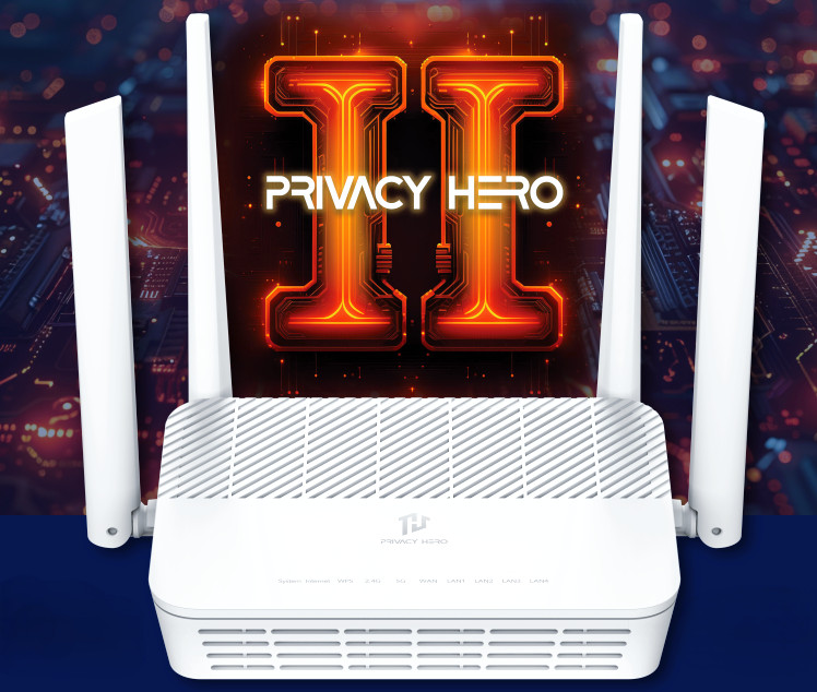 Privacy Hero 2 WiFi VPN Router | Streaming, Ad Block, Cloud | Includes 1 YR VPN Privacy Hero 2 WiFi VPN Router | Streaming, Ad Block, Cloud | Includes 1 YR VPN