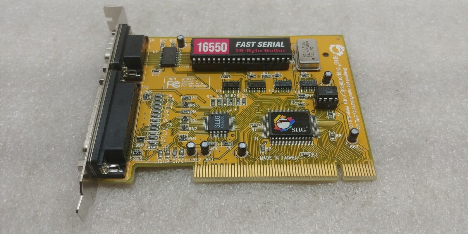 Vintage SIIG IO1842 Cyber I/O PCI Serial Parallel Combo Adapter Card JJ-P11012