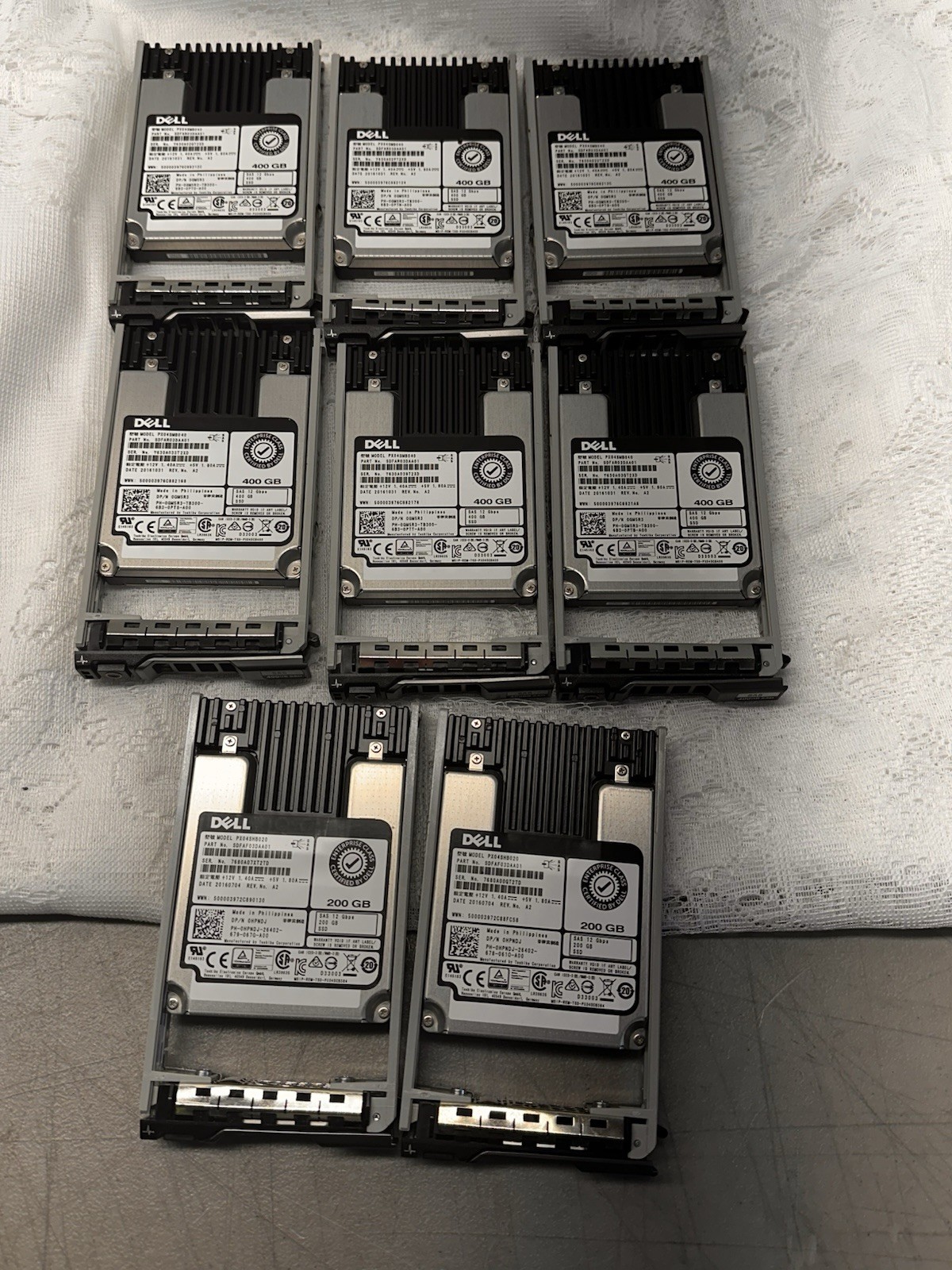 Lot Of 6 Dell GM5R3 400GB SAS 12Gb/s Enterprise Class 2.5\'\' SSD PX04SMB040+... Lot Of 6 Dell GM5R3 400GB SAS 12Gb/s Enterprise Class 2.5\'\' SSD PX04SMB040+...