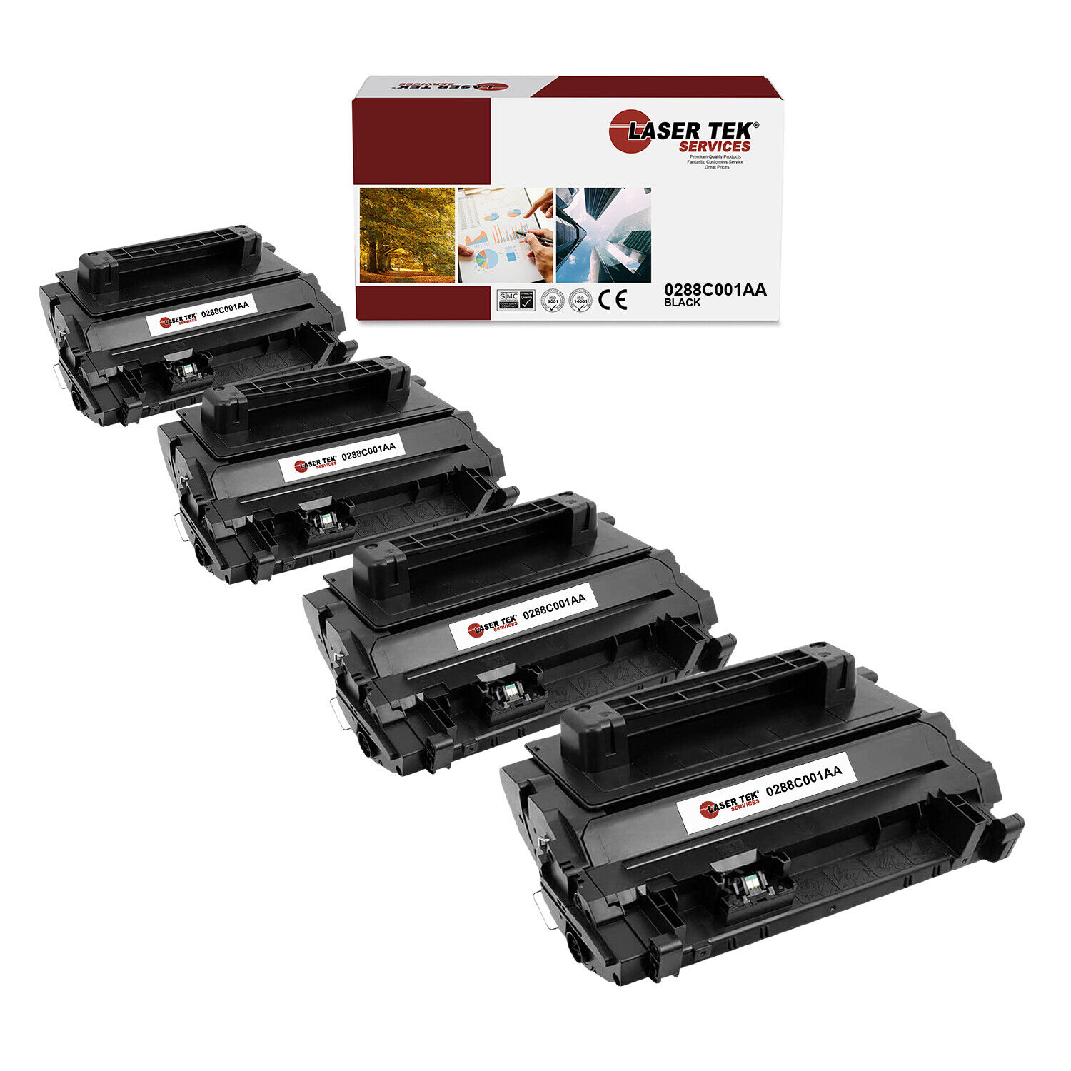 4Pk TRS 039H Black HY Compatible for Canon imageCLASS LBP351dn Toner Cartridge