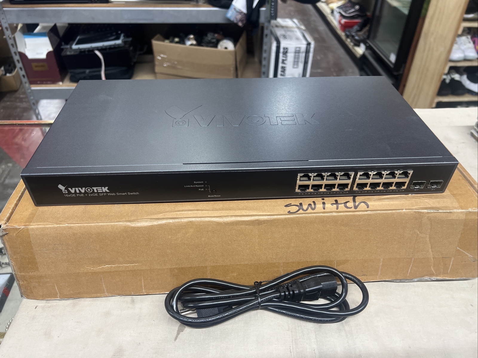 Vivotek AW-GEV-184B-250 16xGE PoE + 2xGE SFP Web Smart Switch