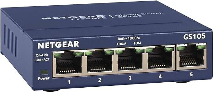 NETGEAR 5-Port Gigabit Ethernet Unmanaged Switch GS105NA