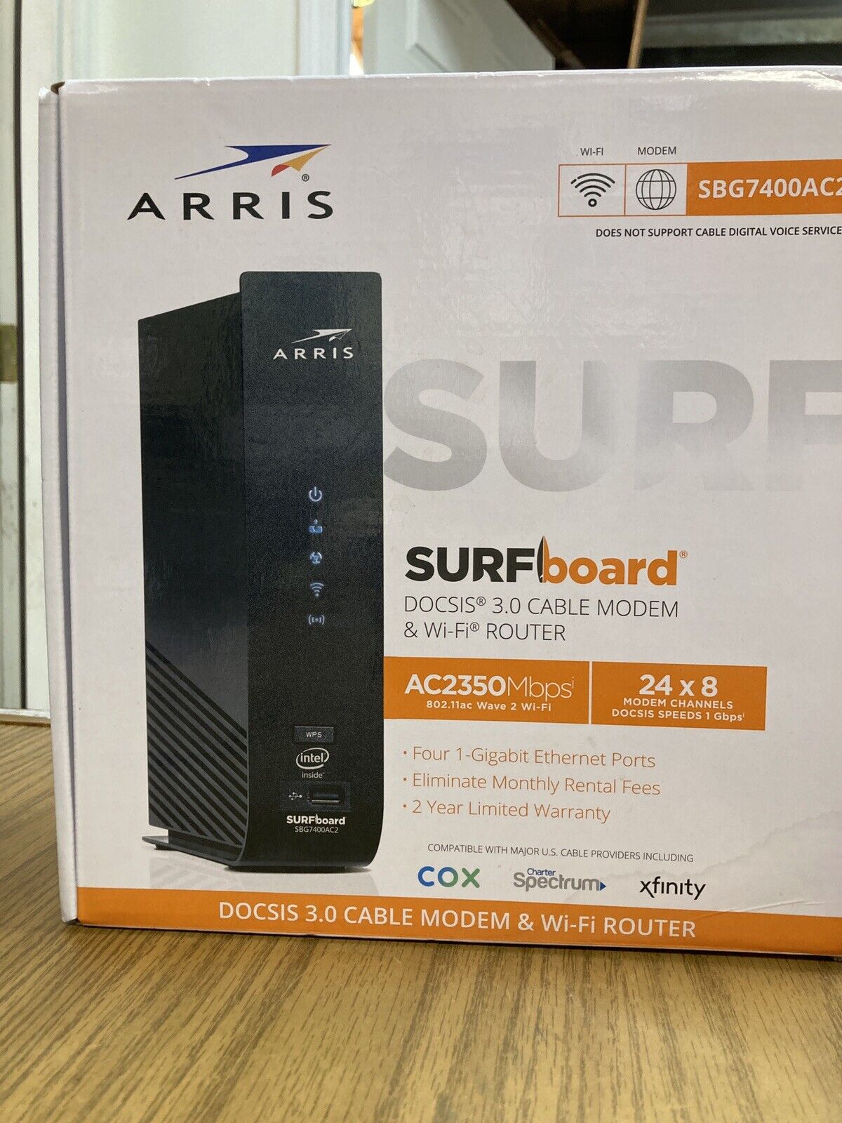 ARRIS SURFboard DOCSIS 3.0 Cable Modem WiFi internet Router McAfee SBG7400AC2 