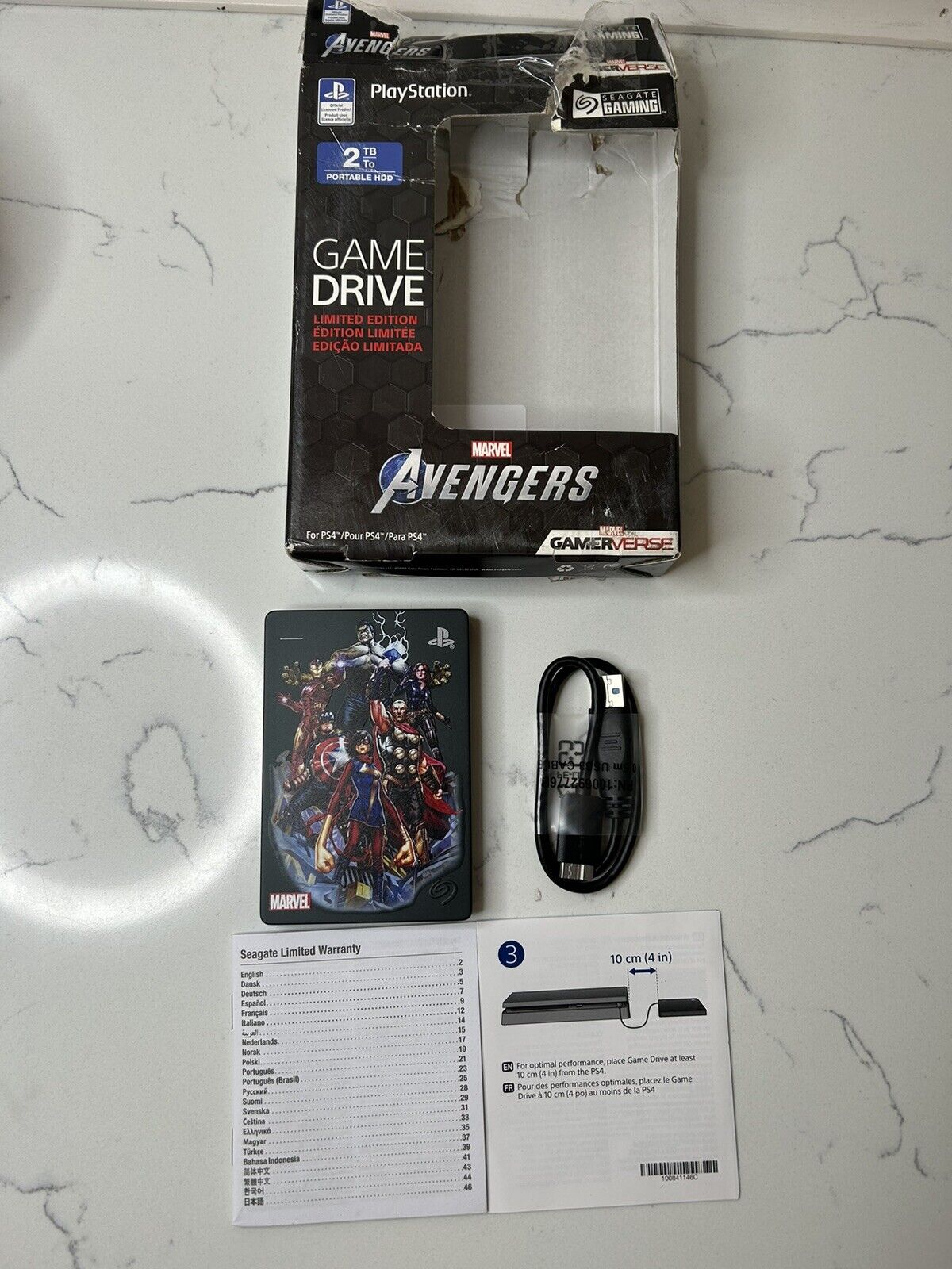 Seagate Game Drive PS4 Marvel's Avengers LE - 2TB External Game Drive Open Box