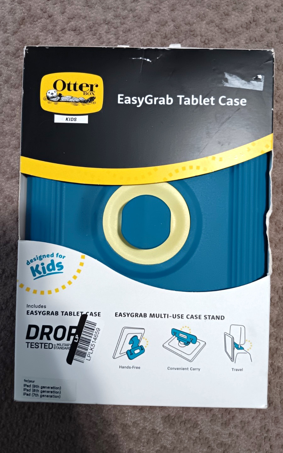 OtterBox EasyGrab Kids Case iPad 10.2 (7th/8th/9th) Stand Blue