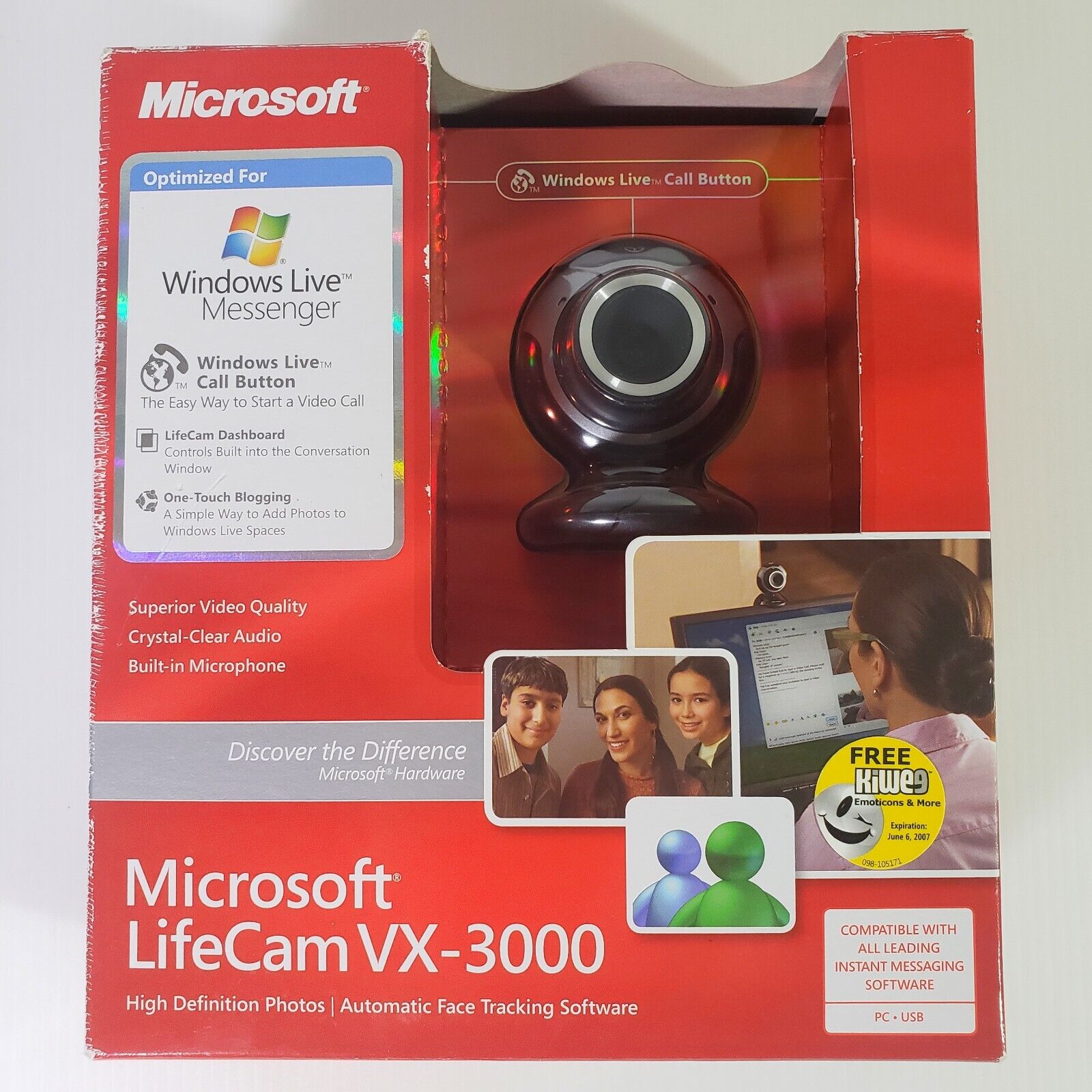 Microsoft LifeCam VX-3000 Web Cam New