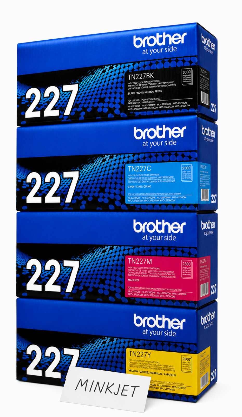 Genuine Brother TN227 Toner Set 4 Pack TN-227 BK C M Y High Yield New Sealed Genuine Brother TN227 Toner Set 4 Pack TN-227 BK C M Y High Yield New Sealed