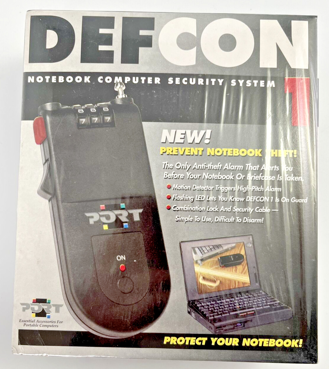 DEFCON 1 Notebook Computer Security System NEW SEALED